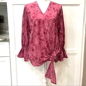 Medium Juicy Couture Top Mauve 97% Poly Tie Dye New with Tags